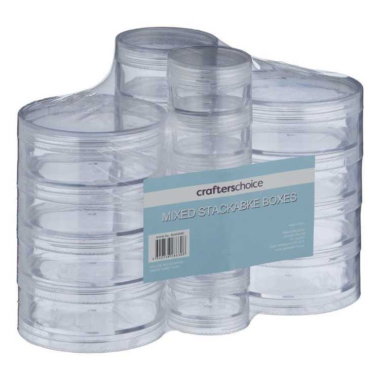 40 Pack Pack Clear Plastic Beads Storage Containers Box With