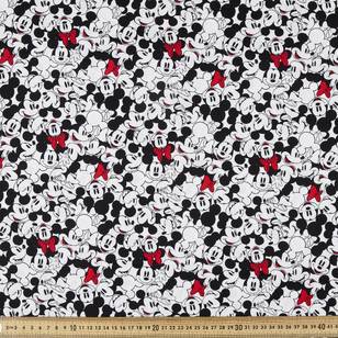 Mickey & Minnie All over Poplin Fabric Multicoloured 112 cm