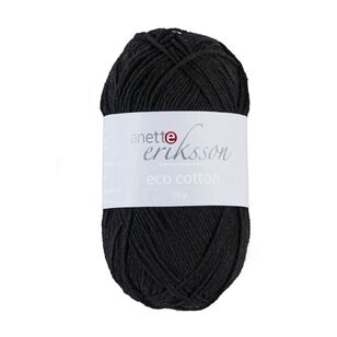 Anette Eriksson Eco Cotton Yarn 761 Black 100 g