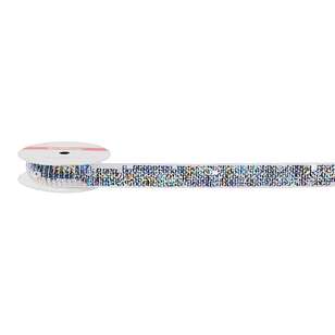 Simplicity Sequin Band Silver 22 mm x 2.7 m