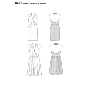 Burda Pattern B6421 Misses' Swing Dresses 8 - 18