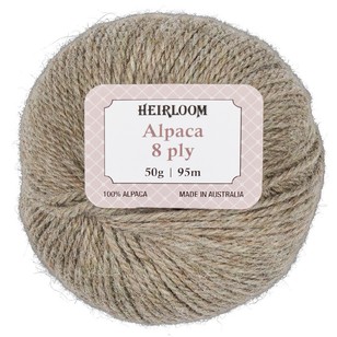 Heirloom Pure Alpaca Wool 8 Ply Yarn 6967 Havana 50 g