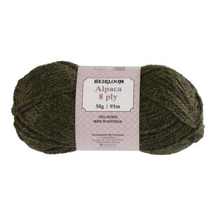 Heirloom Pure Alpaca Wool 8 Ply Yarn Moss Green 50 g