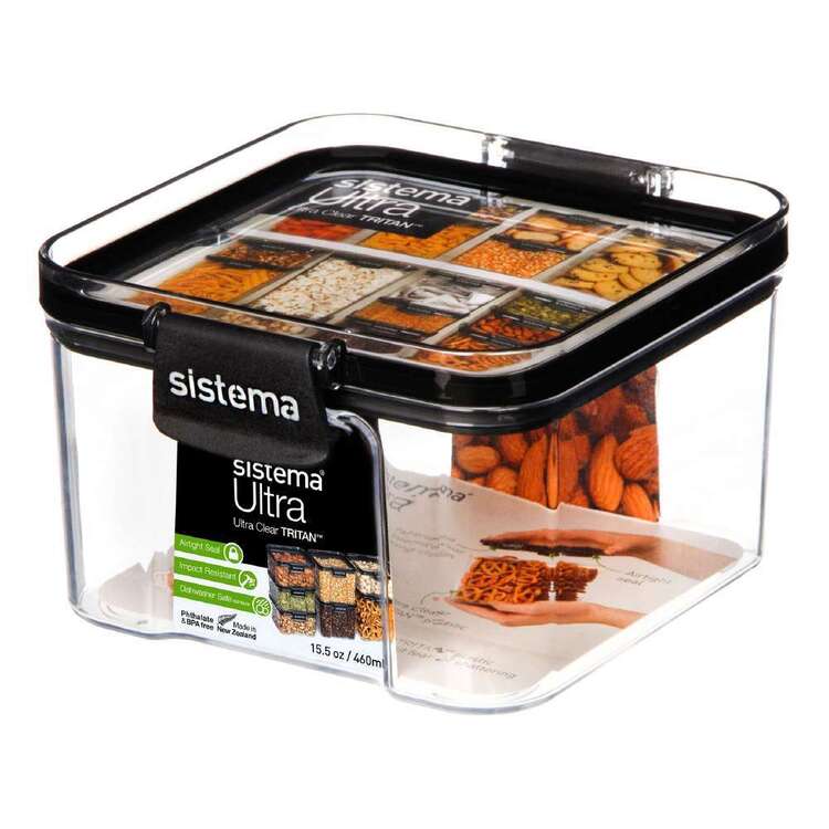 Sistema 18-Piece Food Storage Set, Blue/Clear