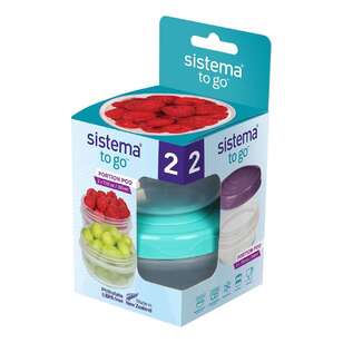 Sistema To Go Pack of 2 Portion Pod Multicoloured 210 mL