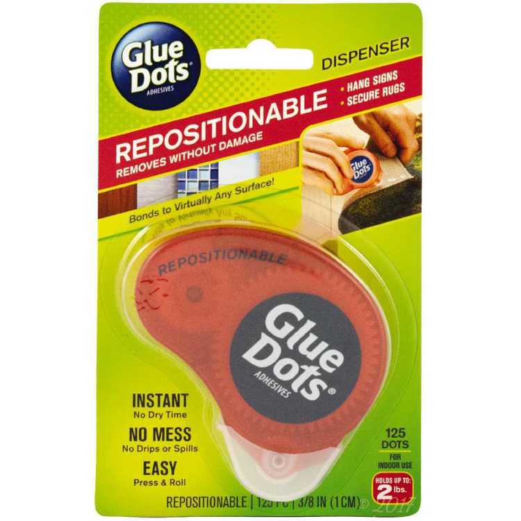 Glue Dots Repositionable Dots Multicoloured