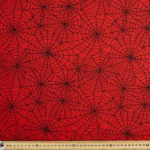 Spiderweb Allover Red & Black 112 cm
