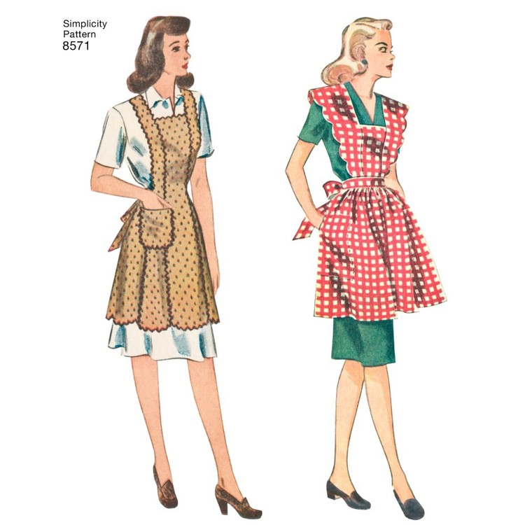 Simplicity Pattern 8571 Misses Vintage Aprons