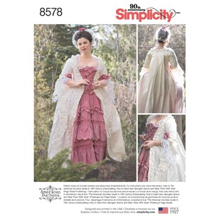 Simplicity Pattern 8578 Misses' 18Th Century Gown