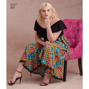 Simplicity Pattern 8612 Women's Easy Wrap Skirts By Ashley Nell Tipton 18 - 26