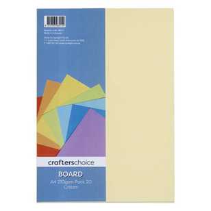 Crafters Choice 210gsm A4 Board Pack Cream A4