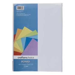 Crafters Choice 210gsm A4 Board Pack White A4