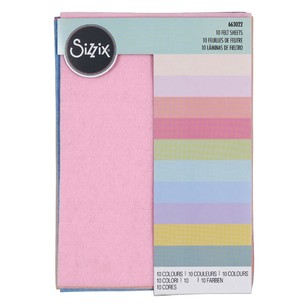 Sizzix Accessory Bright Colours Felt Sheet Pack Pastels