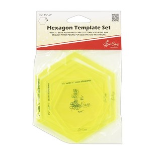 Sew Easy Hexagon Template Set Yellow