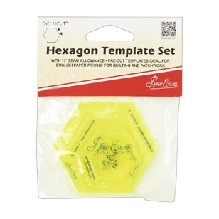 Sew Easy Hexagon Template Set Yellow