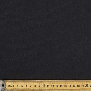 Plain Cotton Linen Fabric Black 140 cm