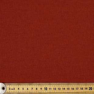 Plain Cotton Linen Fabric Rust 140 cm