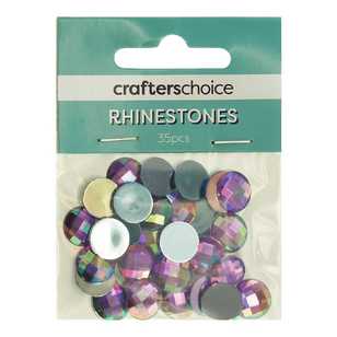 Crafters Choice Faceted Round Rhinestone Gems Pack Light Purple Ab 12 mm