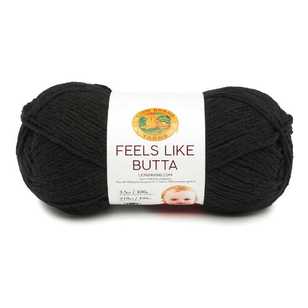 Lionbrand Feels Like Butta Yarn 153 Black 100 g