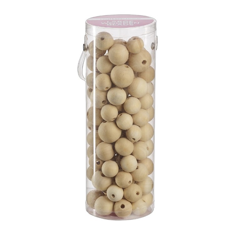 Crafter's Choice Large Wood Beads in Tube Natural
