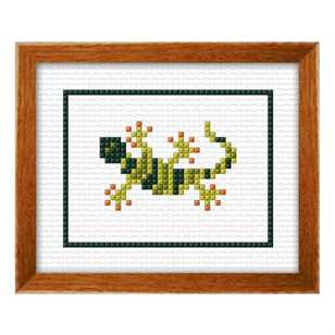 DMC Gecko Kids Cross Stitch Kit Multicoloured 9 x 11 cm