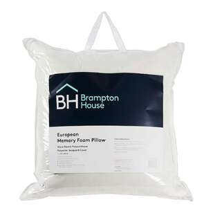 Brampton House European Memory Foam Pillow White European