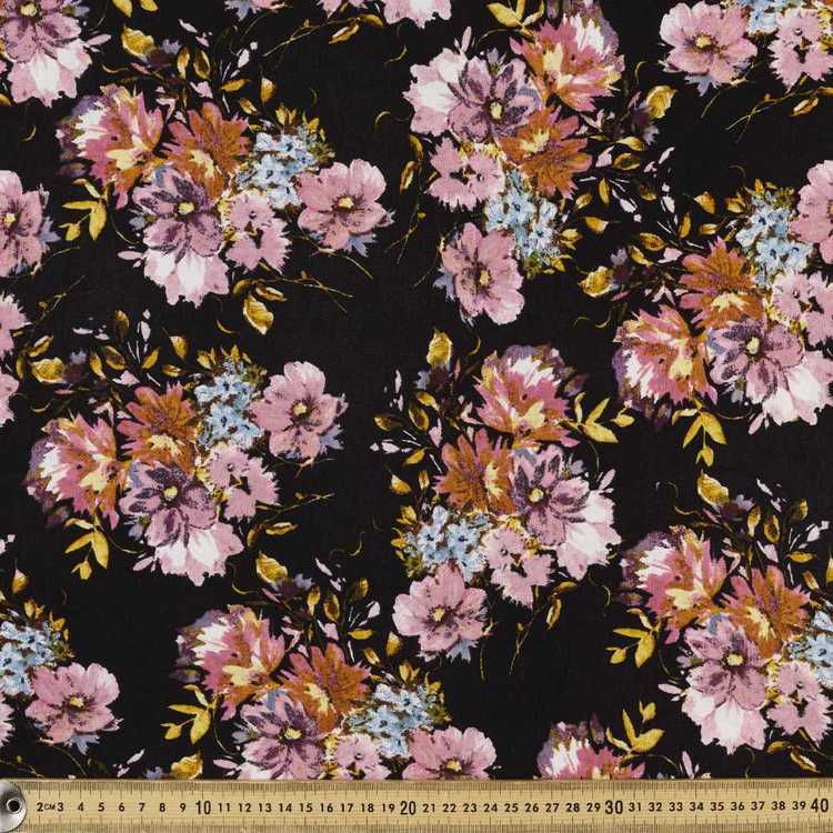 Floral Printed Rayon Knit Fabric