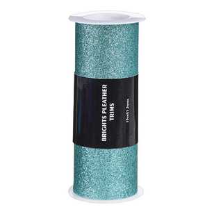 Brights Glitter Pleather Trim Roll Aqua 15 cm