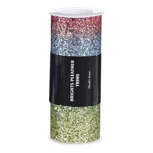 Brights Glitter Pleather Trim Roll Aqua 15 cm