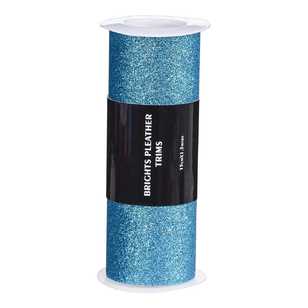 Brights Glitter Pleather Trim Roll Aqua 15 cm