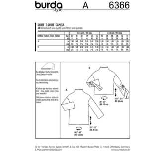 Burda Pattern B6366 Misses' Easy Tops