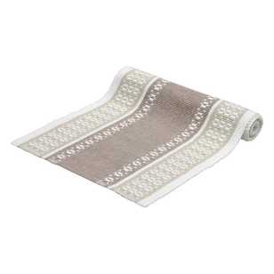 Dine By Ladelle Marti Rib Table Table Runner Taupe 33 x 150 cm