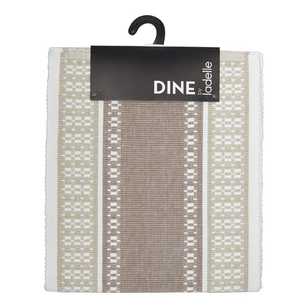 Dine By Ladelle Marti Rib Table Table Runner Taupe 33 x 150 cm