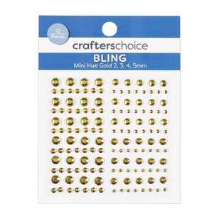 Crafters Choice Hue Rhinestones 72 Pack Gold