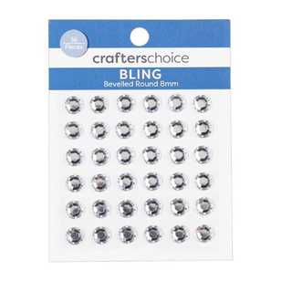 Crafters Choice Bling Bevelled Round Crystal Pack Crystal