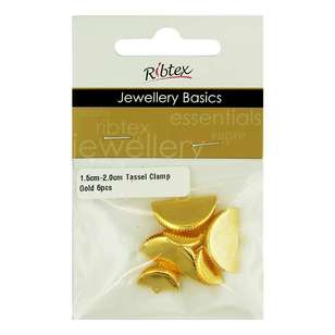 Ribtex Tassel Clamp Pack Gold 1.5 / 2 cm