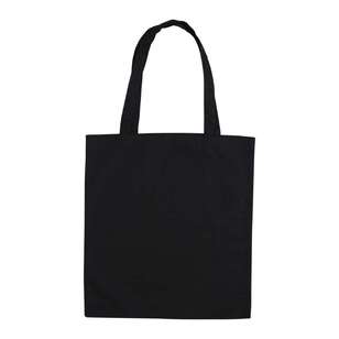 Plain Cotton Craft Bag Black