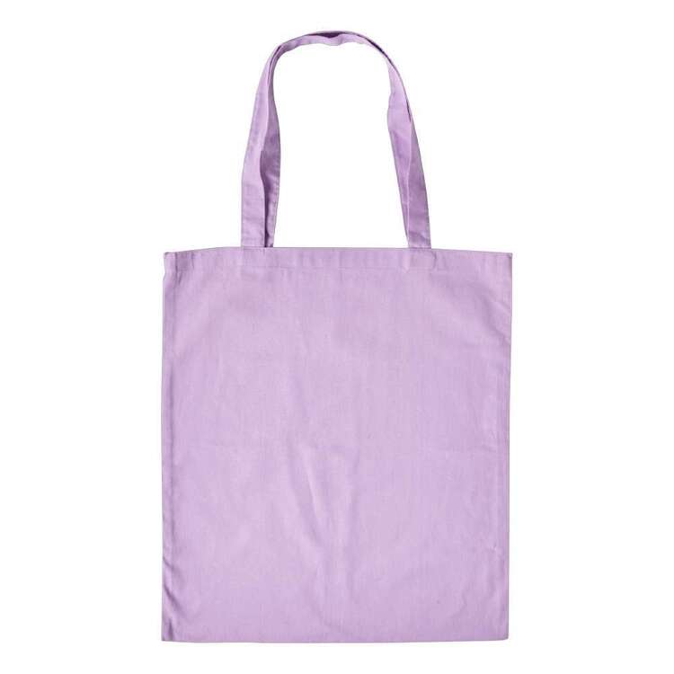 Plain Cotton Craft Bag Lilac