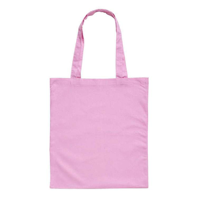 Plain Cotton Craft Bag Pink