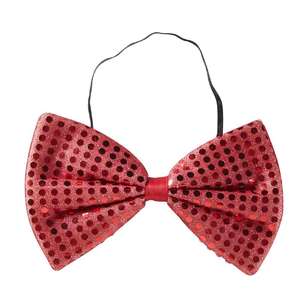 Party Creator Sequin Bow Tie Red