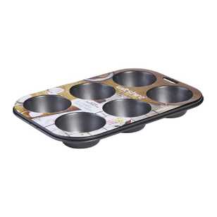 Wiltshire Easybake Muffin Pan Grey 6 Cup