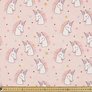Unicorn Cotton Multipurpose Fabric Pink 120 cm