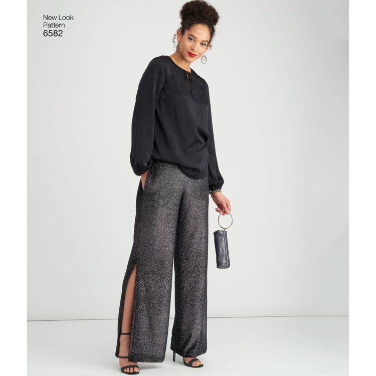 New Look Pattern 6582 Misses' Pants, Top and Clutch
