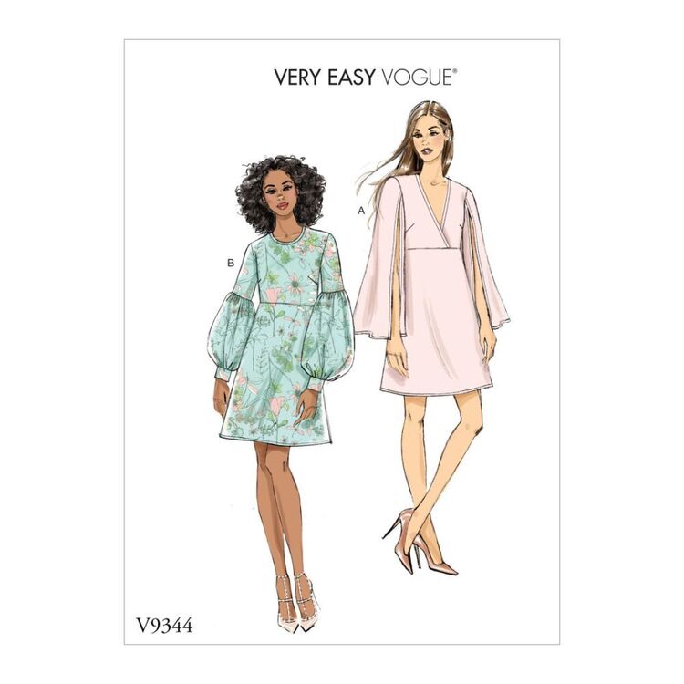 Vogue Pattern V9344 Very Easy Vogue Misses' Dress 8 - 14