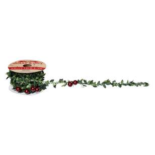 Jolly & Joy DIY Holly and Berry Leafy Trim Green