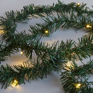 Jolly & Joy LED Light Up 3.7 m Pine Christmas Garland Green 3.7 m