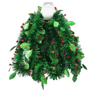 Jolly & Joy Decorate Tinsel Shiny Holly Green 2.7 m