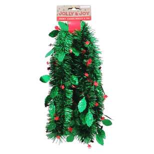 Jolly & Joy Decorate Tinsel Shiny Holly Green 2.7 m