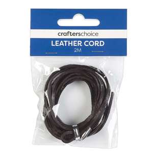 Crafters Choice Flat Leather Cord Brown 3 mm x 2 m