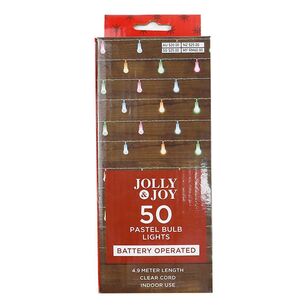 Jolly & Joy Decorate 50 Pastel Bulb Lights Multicoloured